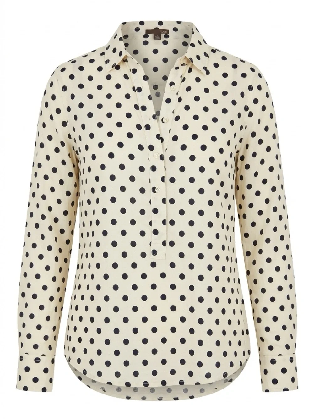 J. Crew Cream Navy Polka Dot Button Down Shirt Size Medium Preppy Shirt